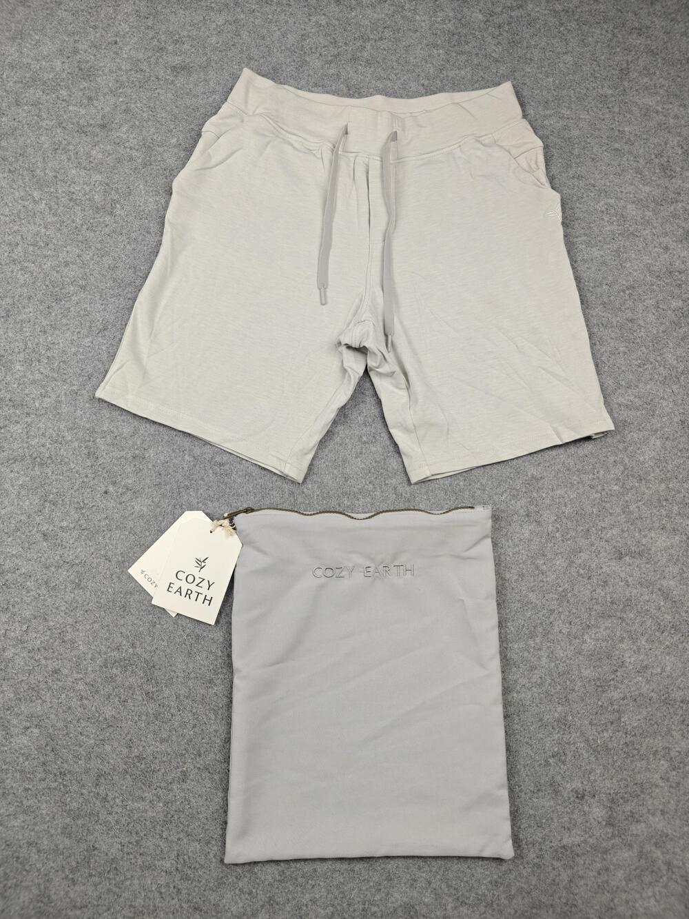 Cozy Earth Shorts Mens 30 Gray 9" Inseam Slim Jogger Bamboo Stretch Casual